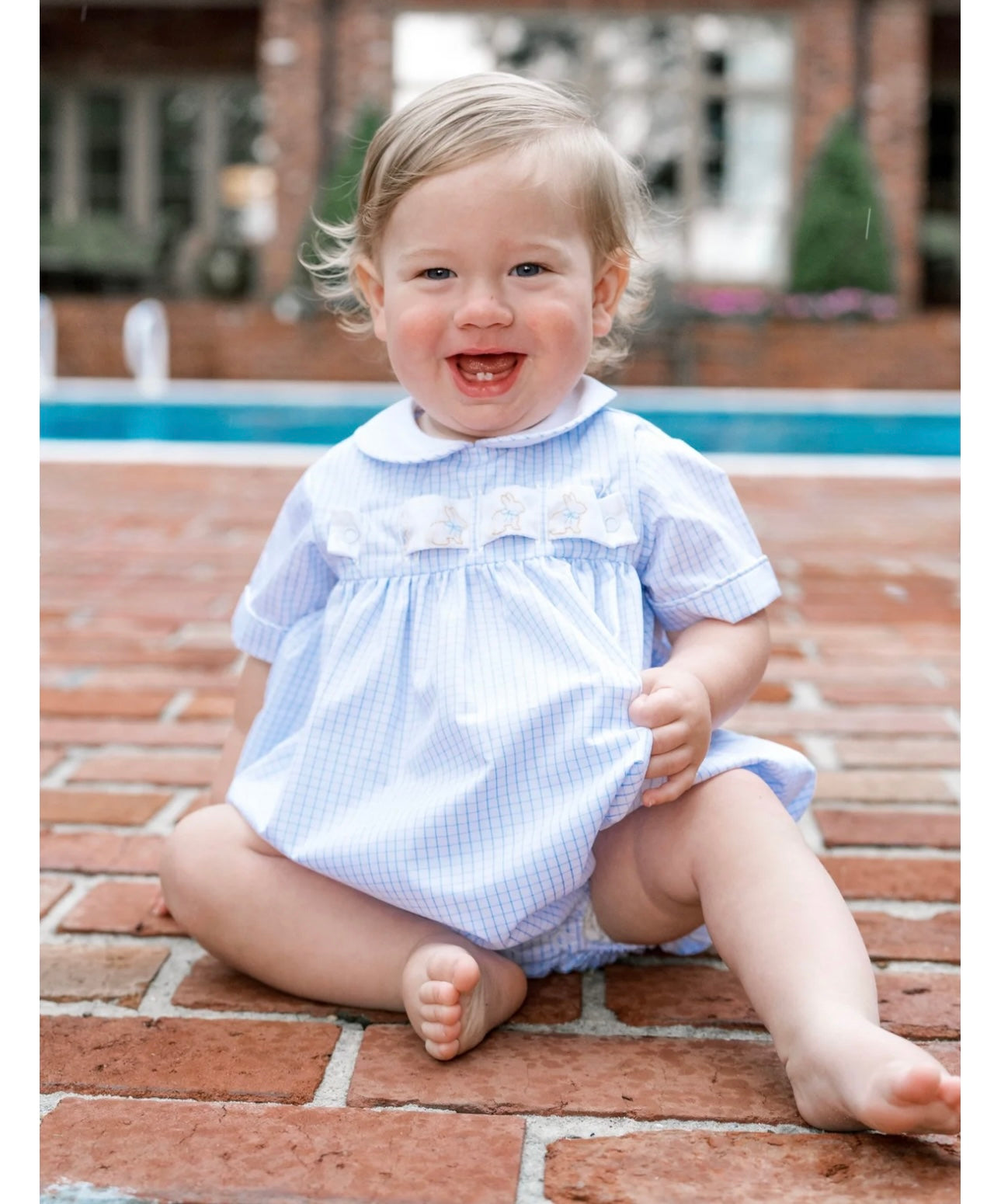 Lullaby Noah Ribbon Bubble Classic Blue Windowpane