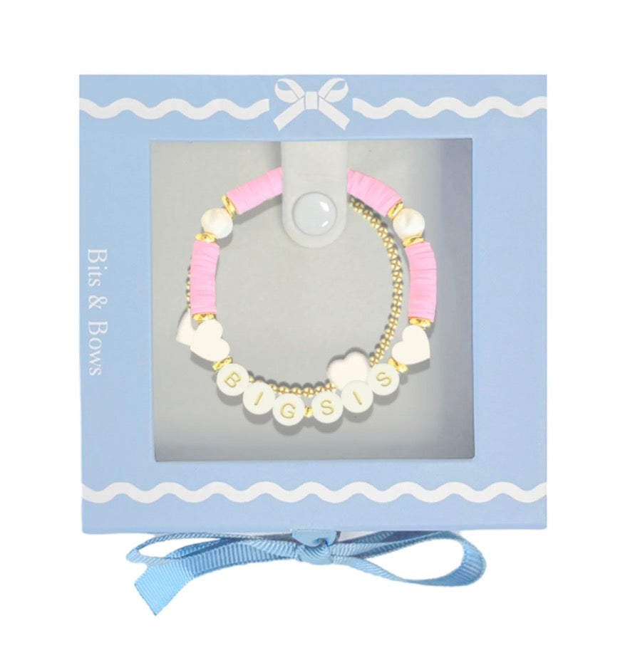 Bits and Bows Big Sister Bracelet Gift Set