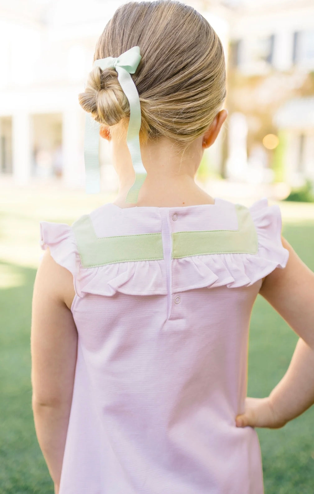 The Proper Peony Pink with Green Stripe Dress