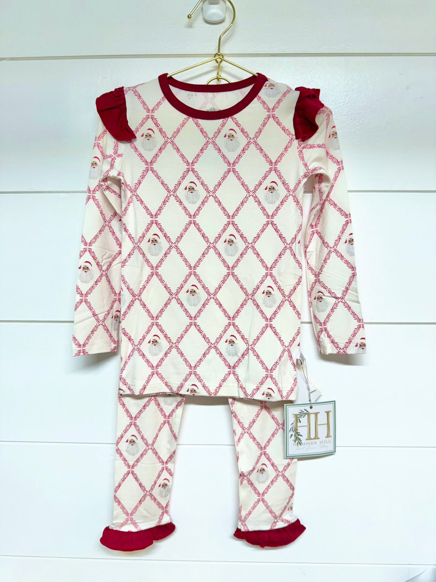 Hamner Hill Girls Trellis Sleigh Bells Loungewear Set