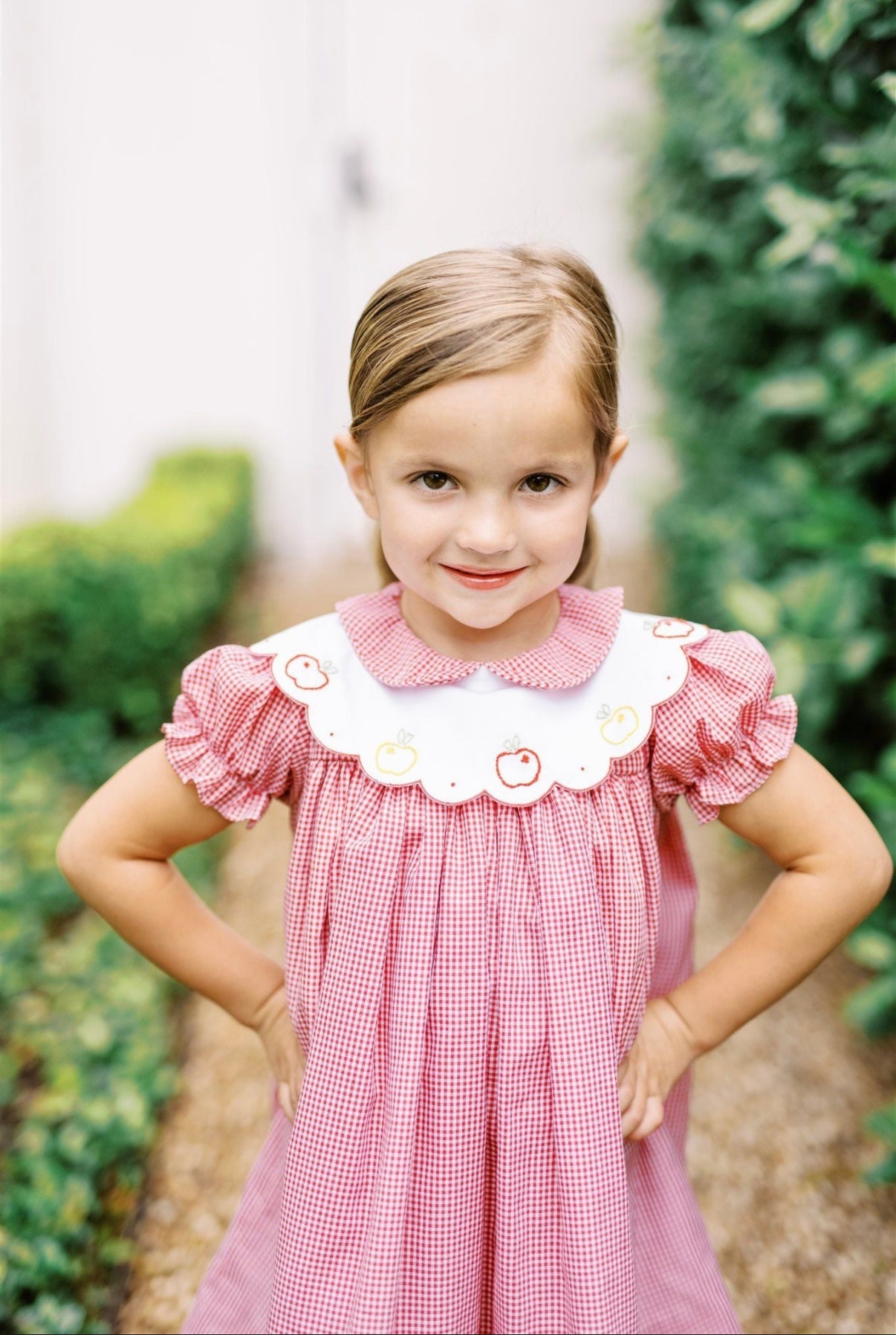 The Proper Peony Crispin Apple Scallop Dress