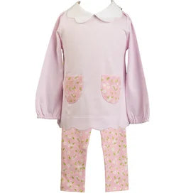 The Proper Peony Pink Petal LS Tunic Set