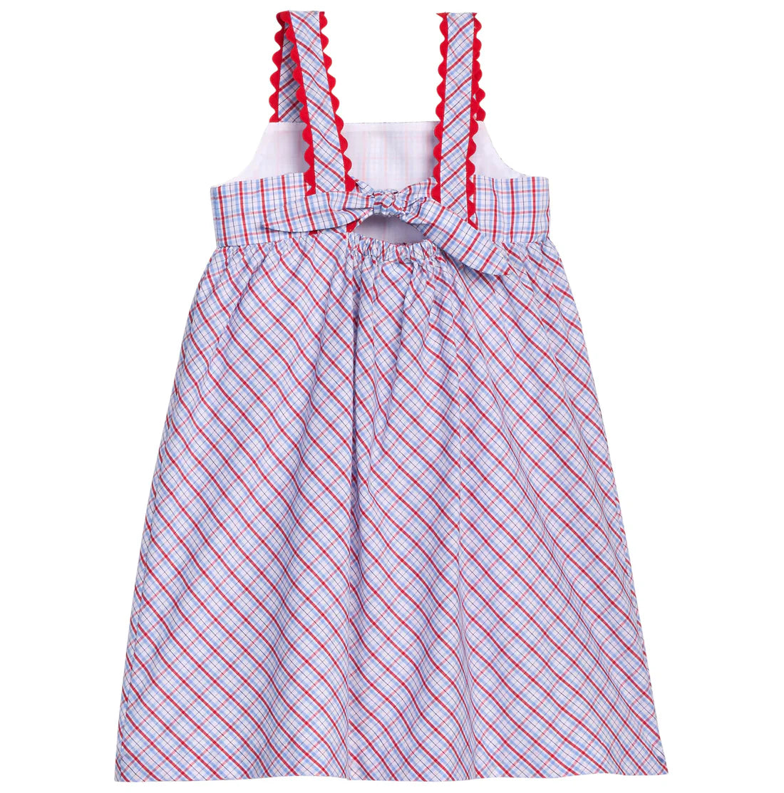 Little English Evie Dress, Patriotic Plaid