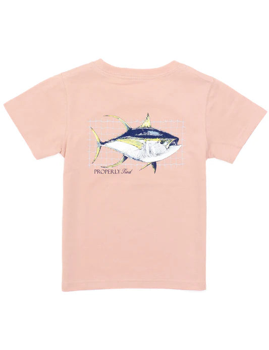 Properly Tied Boys Tuna Short Sleeve Peach