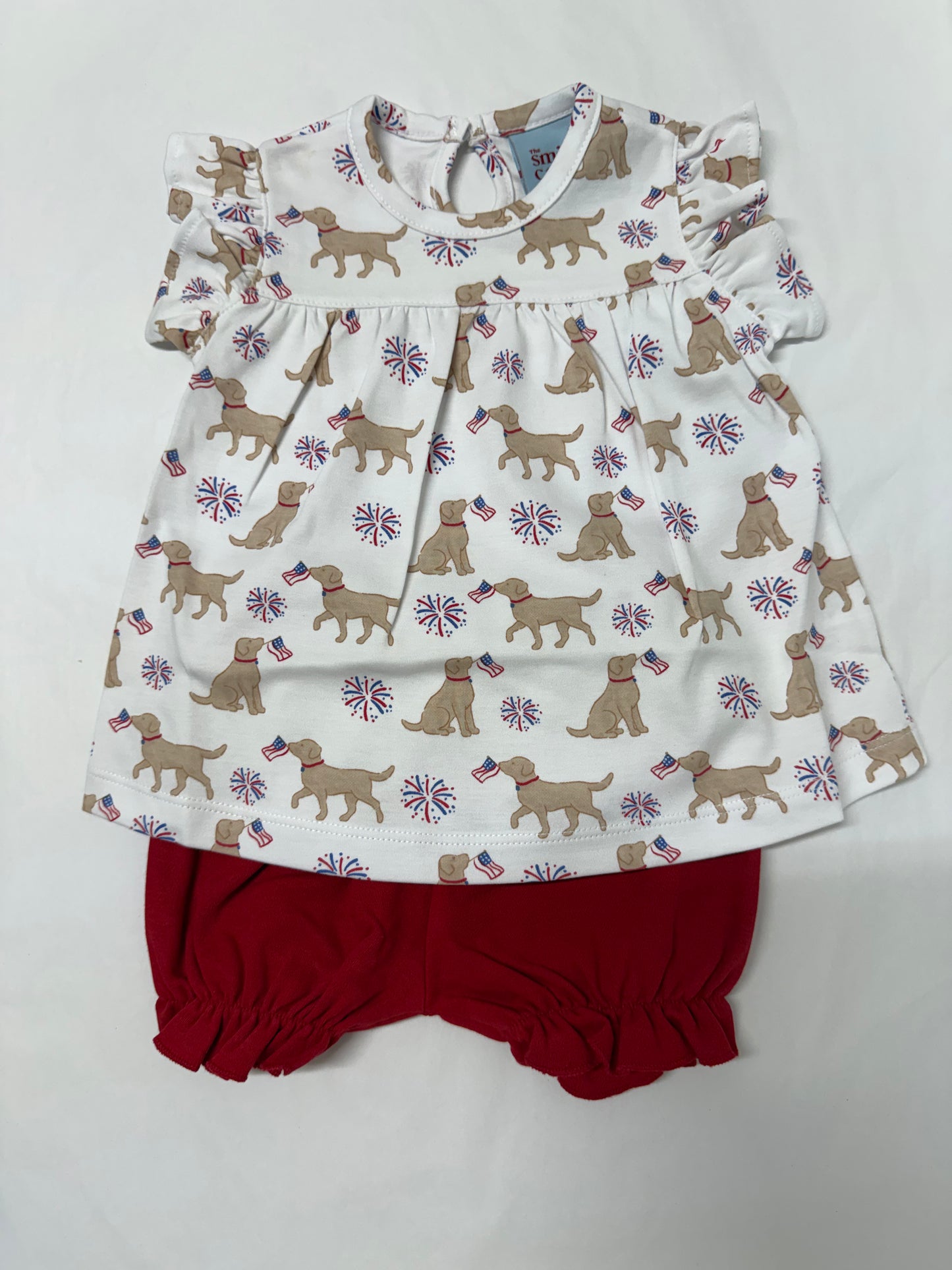 The Smiley Crab Bloomer Set, Patriotic Dog