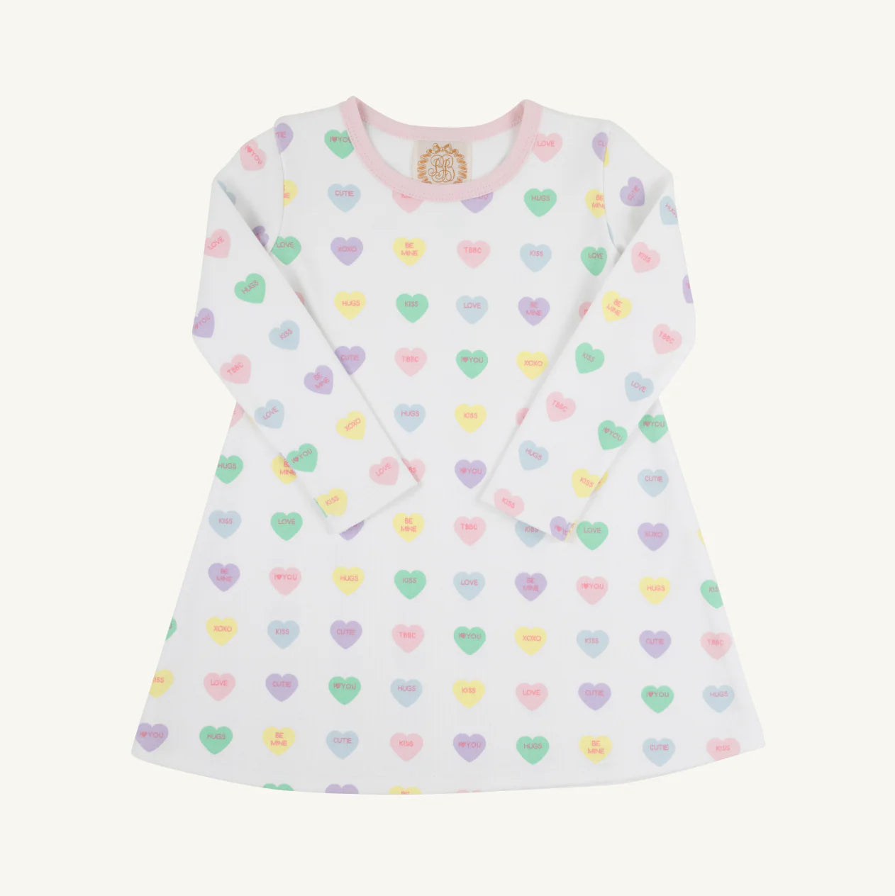 TBBC We Heart You Long Sleeve Polly Play Dress