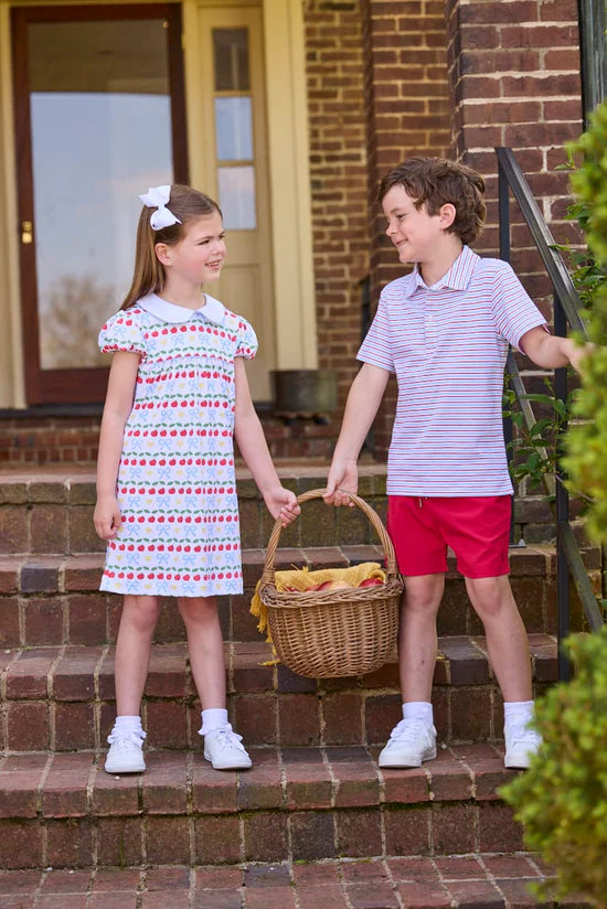 Little English Short Sleeve Evelyn Dress- Apple Days