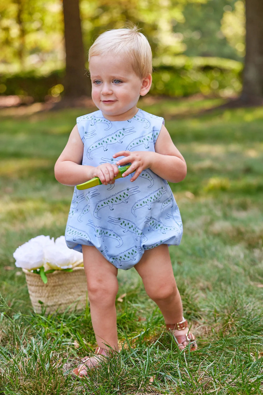 Little English Round Neck Bubble - Blue Alligator Alley