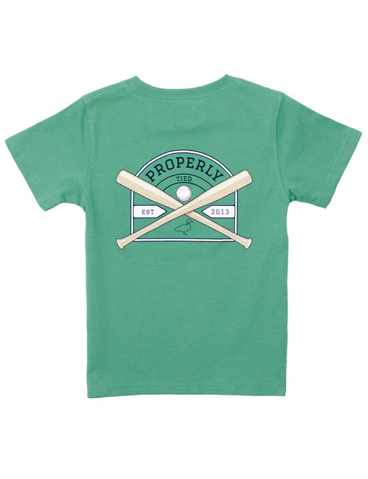 Properly Tied SS Tshirt Baseball Shield Ivy