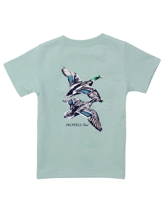 Properly Tied SS Tshirt Migration Marine Mist