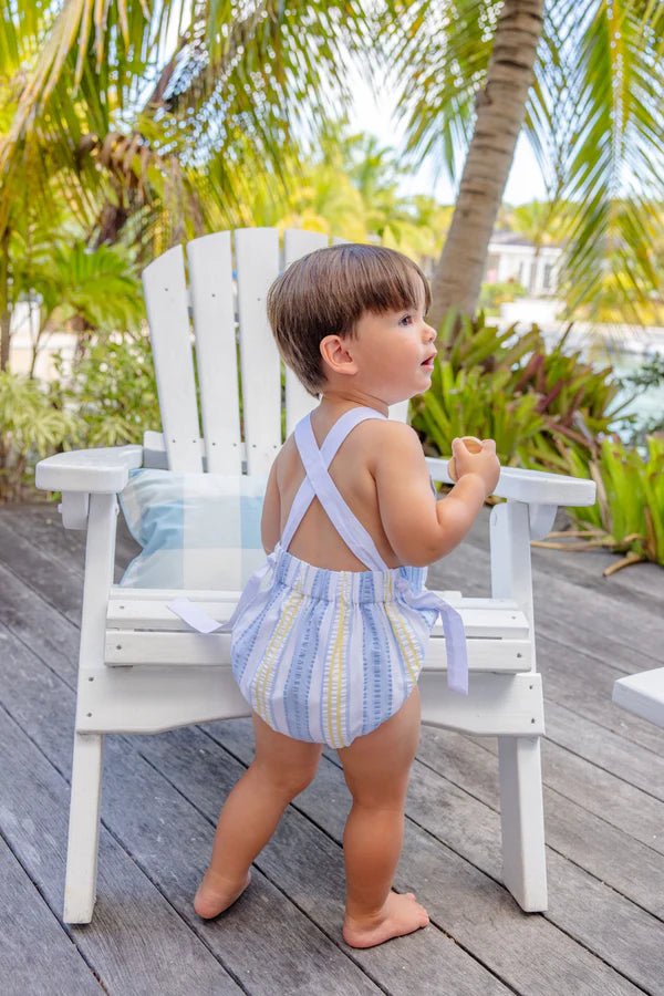The Beaufort Bonnet Company Sayre Sunsuit Seersucker, SoBro Stripe
