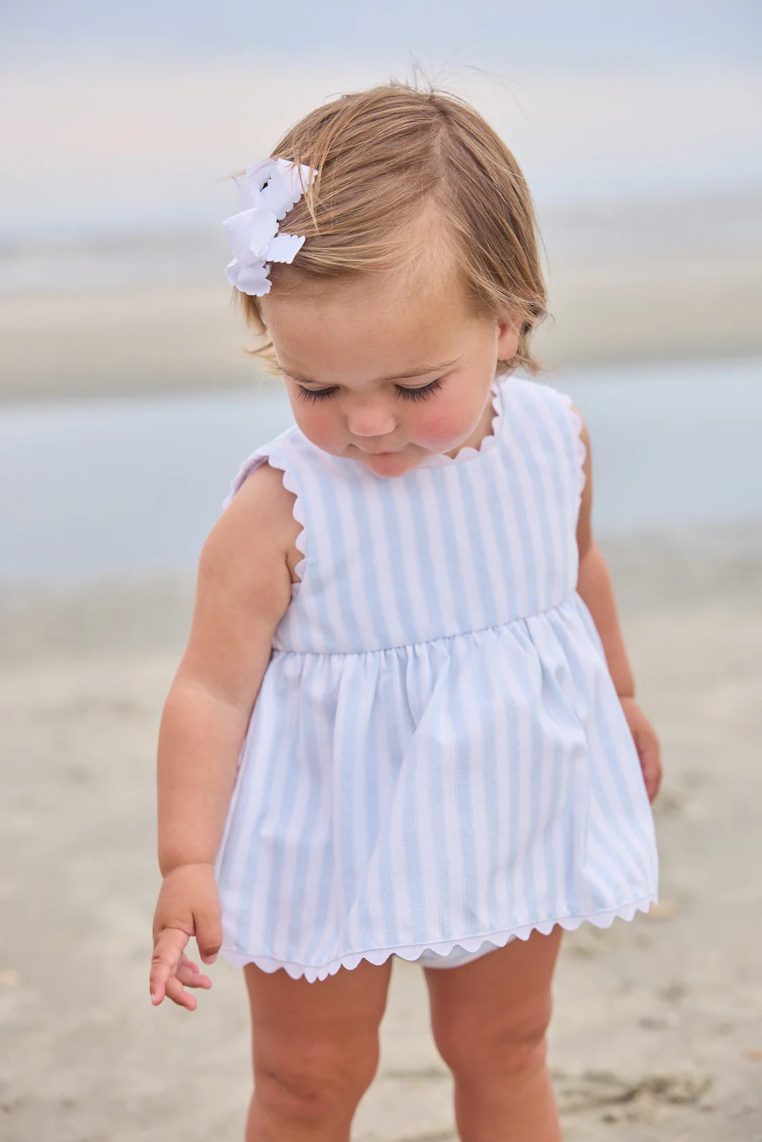 Little English Mary Dee Diaper Set, Savannah Stripe
