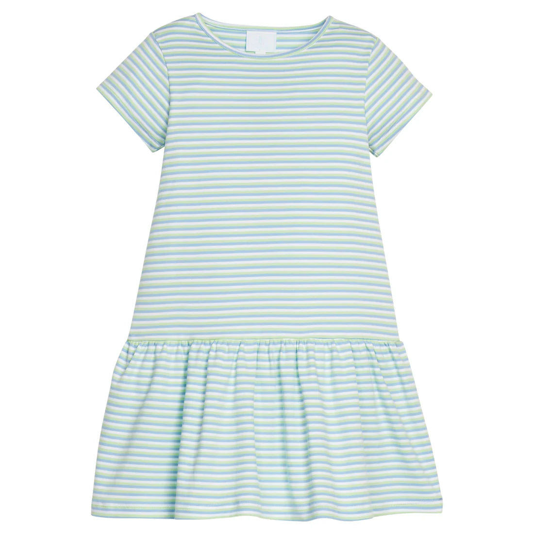 Little English Kari T-Shirt Dress, Greenview Stripe