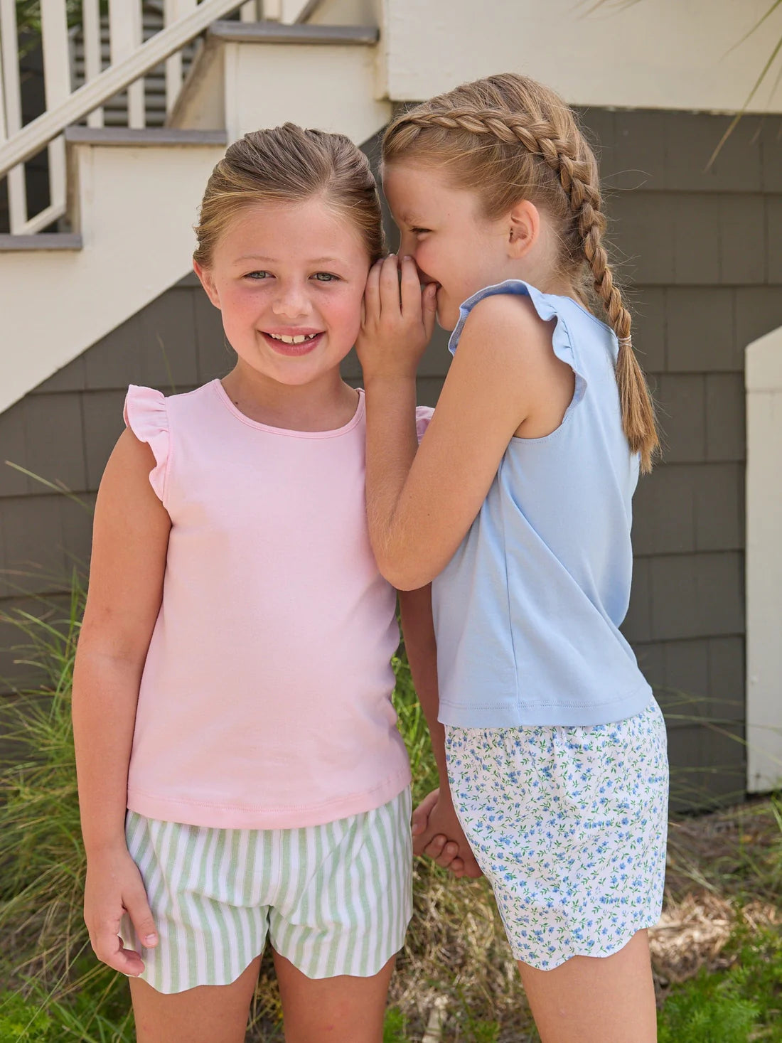 Little English Tilly Tank- Light Blue