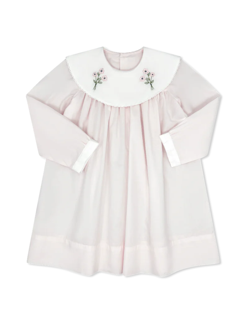 Lullaby Set Sandra Long Sleeve Dress, Blessings Pink with Flowers