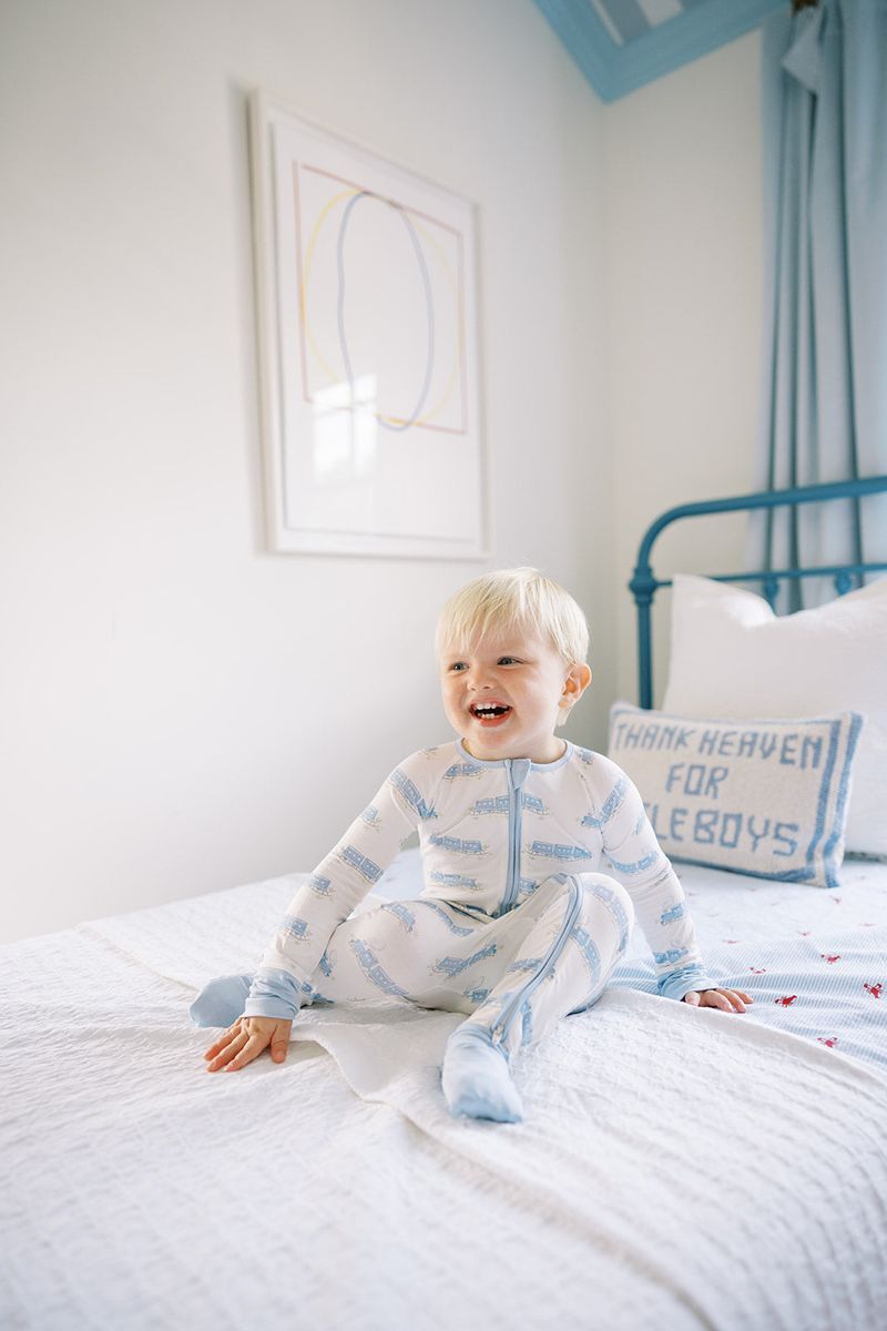 The Uptown Baby Train Sleep Romper
