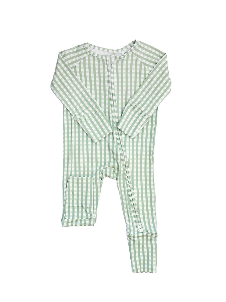 The Uptown Baby Gingham Sleep Romper