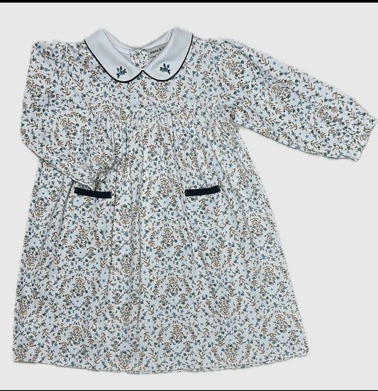 Marco and Lizzy Girls Ariana and Drew Blue Floral Float Dress