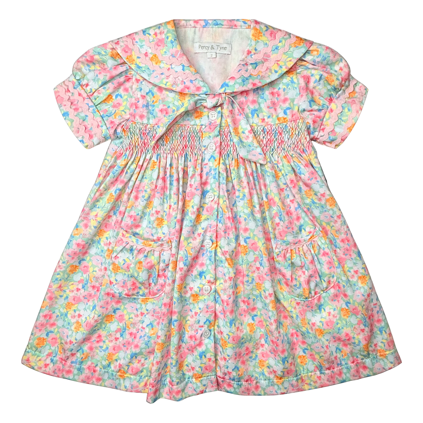 Percy & Tyne Smocked Sailor Dress