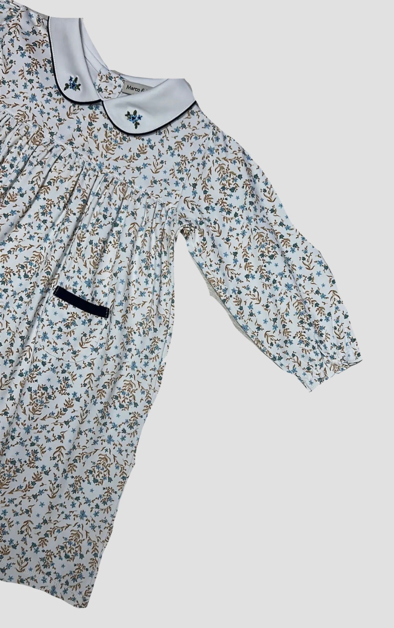 Marco and Lizzy Girls Ariana and Drew Blue Floral Float Dress