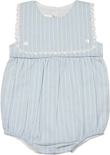 Cuclie Colette Bubble Romper - Lt. Blue Striped