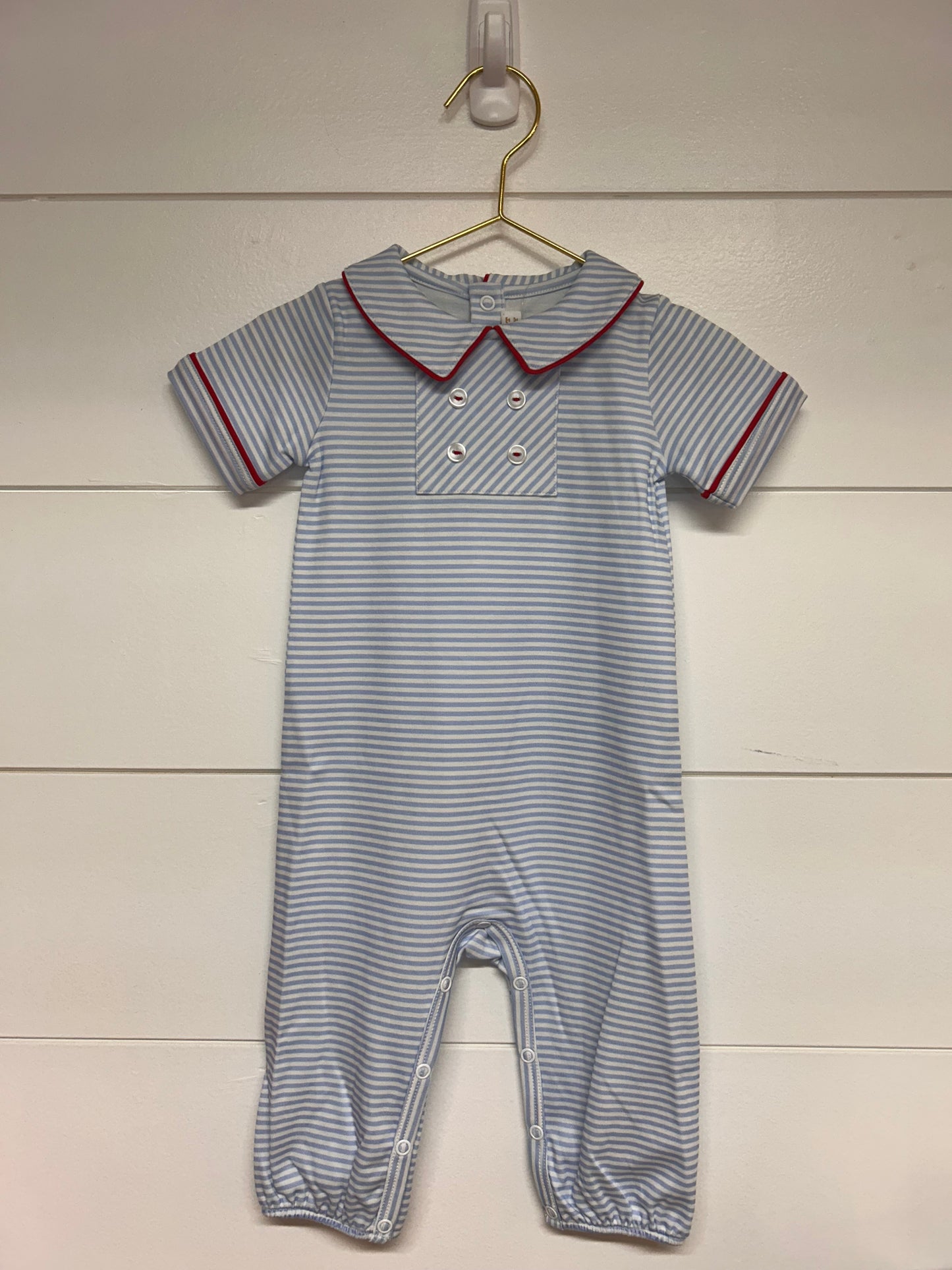 The Beaufort Bonnet Company Benny Button Romper