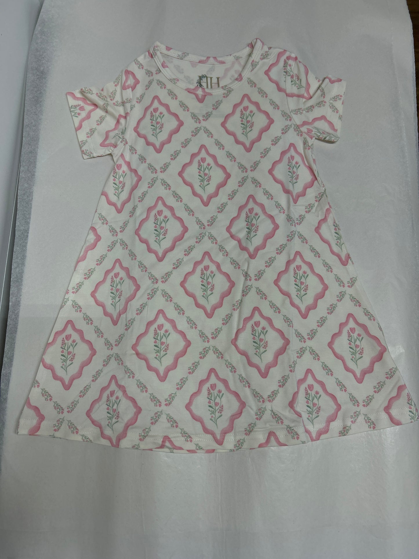 HH Girls Floral Diamond Bamboo Dress