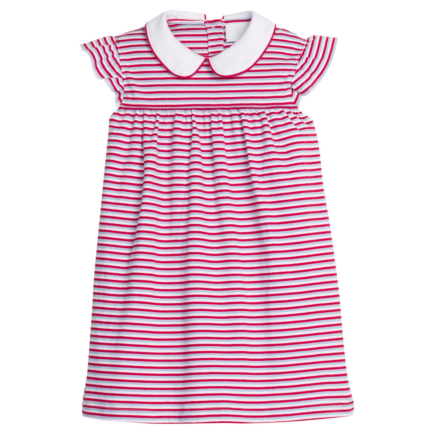 Little English Angel Sleeve Peter Pan Dress Americana Stripe