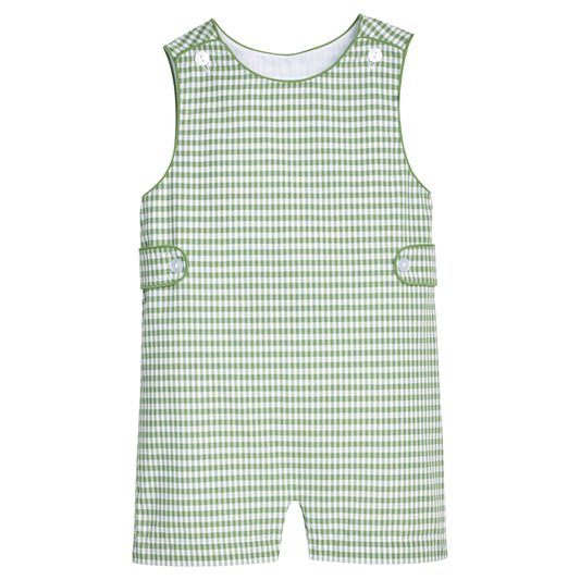 Little English Button Tab Jon Jon-Watercress Gingham
