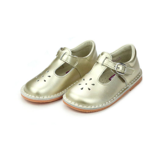 L’Amour T-Strap Mary Jane- Gold