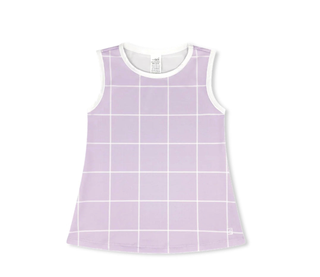 Set Fashions Tori Tank Petal Purple Windowpane