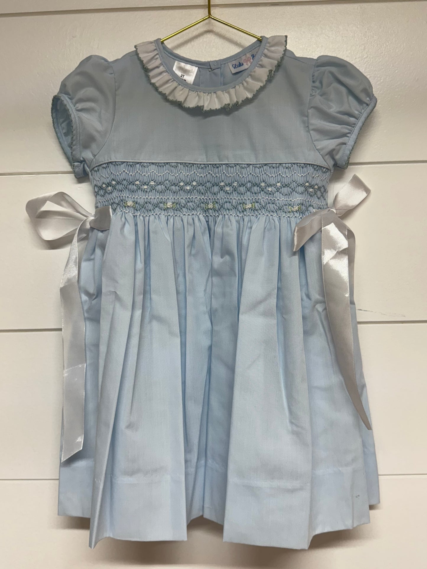 LuLu BeBe Blue Smocked Waist Dress