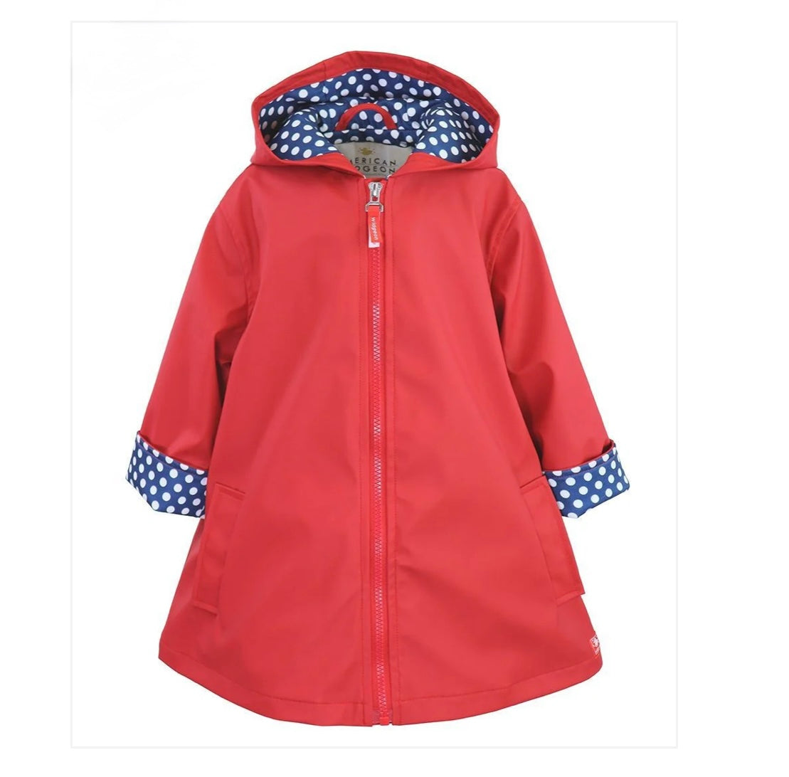 Widgeon zip front rain coat