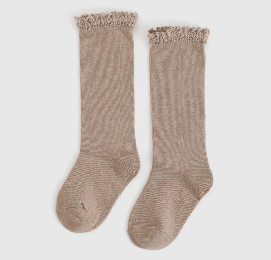 LSC oat lace top knee socks