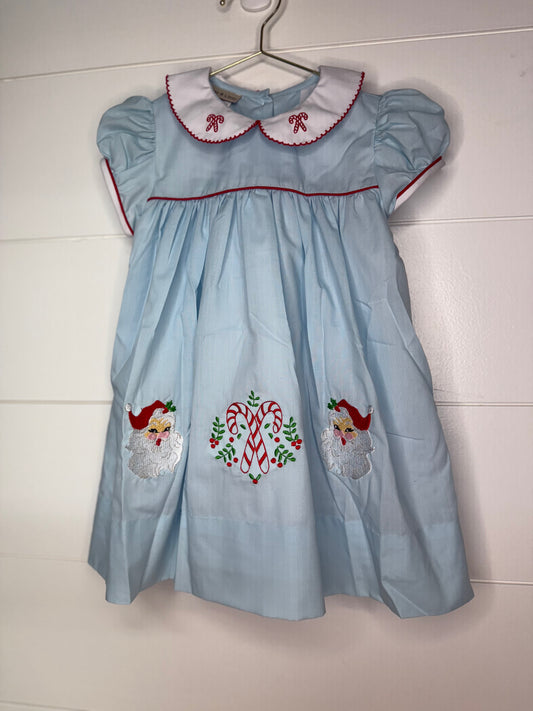 Girl’s Blue Santa Claus Float Dress