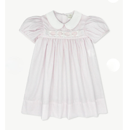 Lullaby Ruth Ribbon Classic Pink Windowpane Dress