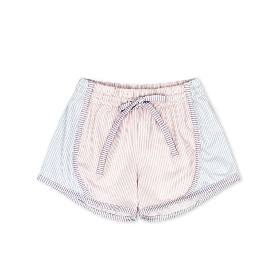 Set Fashions Elise Short Cotton Candy Pink, Candy Blue, Petal Purple Ministripe