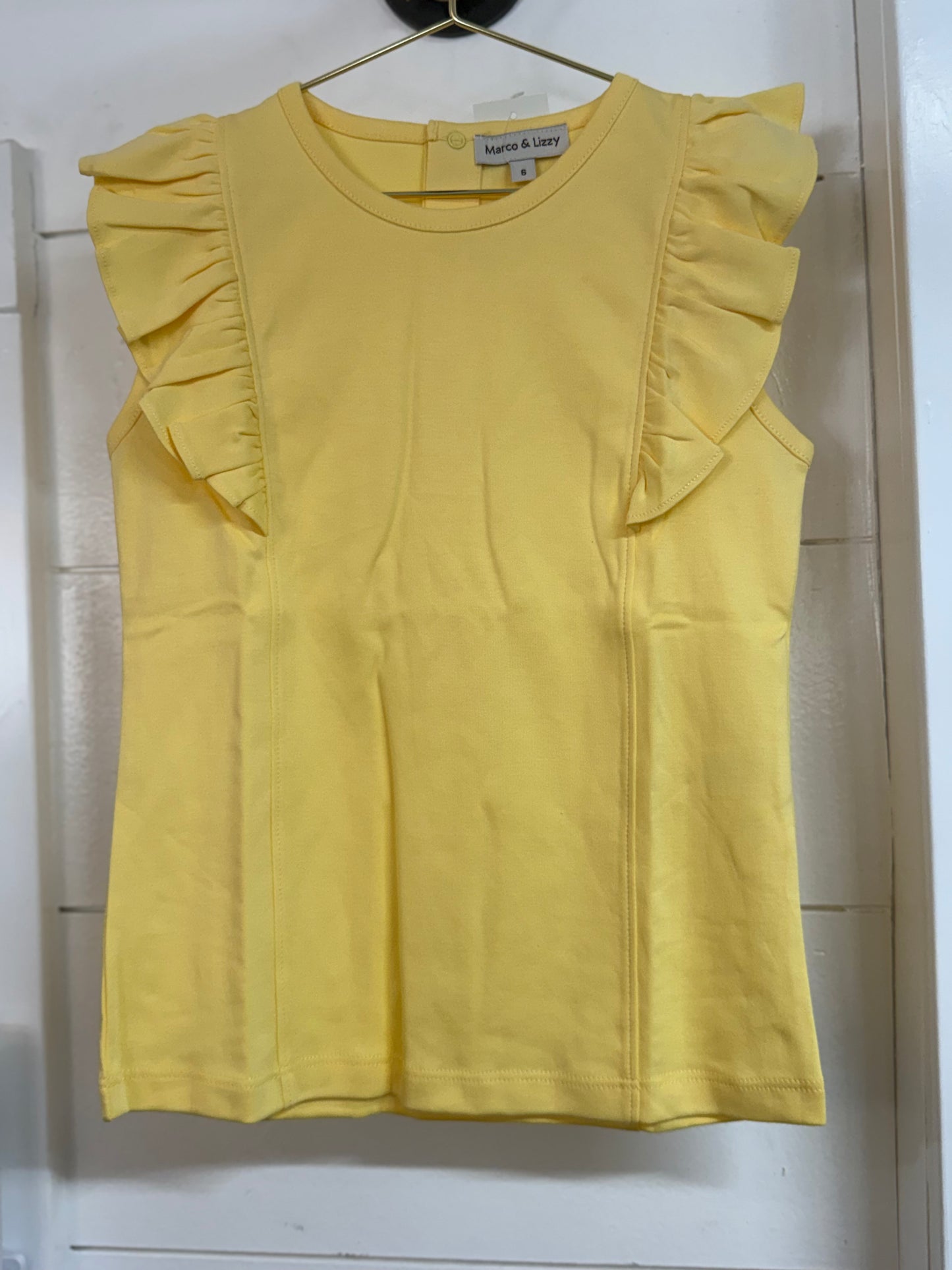 Marco and Lizzy Positano Yellow Pima Cotton Top