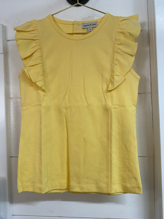 Marco and Lizzy Positano Yellow Pima Cotton Top