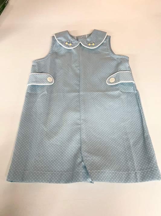 Remember Nguyen Blue Marshall Romper- Cars