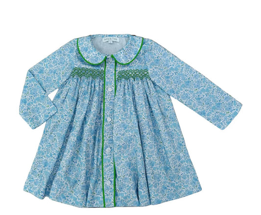 Percy & Tyne l/s smocked placket dress