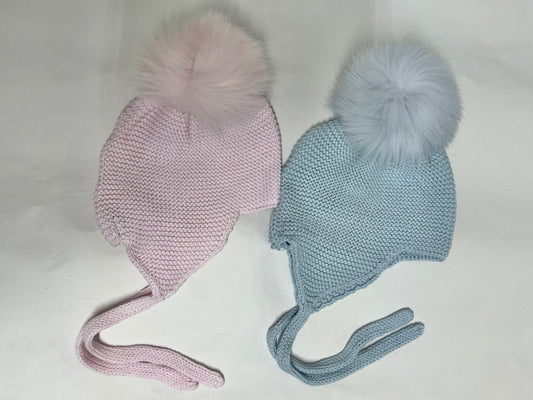 Mi Lucero Fur Pom Tie Hat