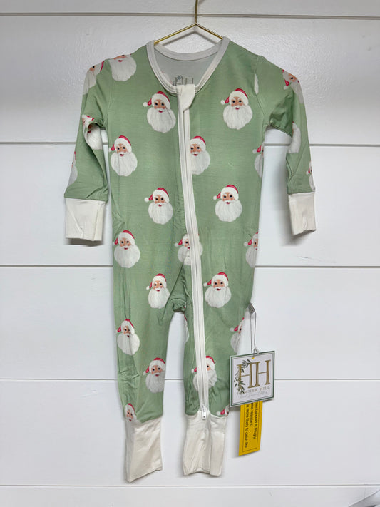 Hamner Hill Sleigh Bells Double Zipper Romper