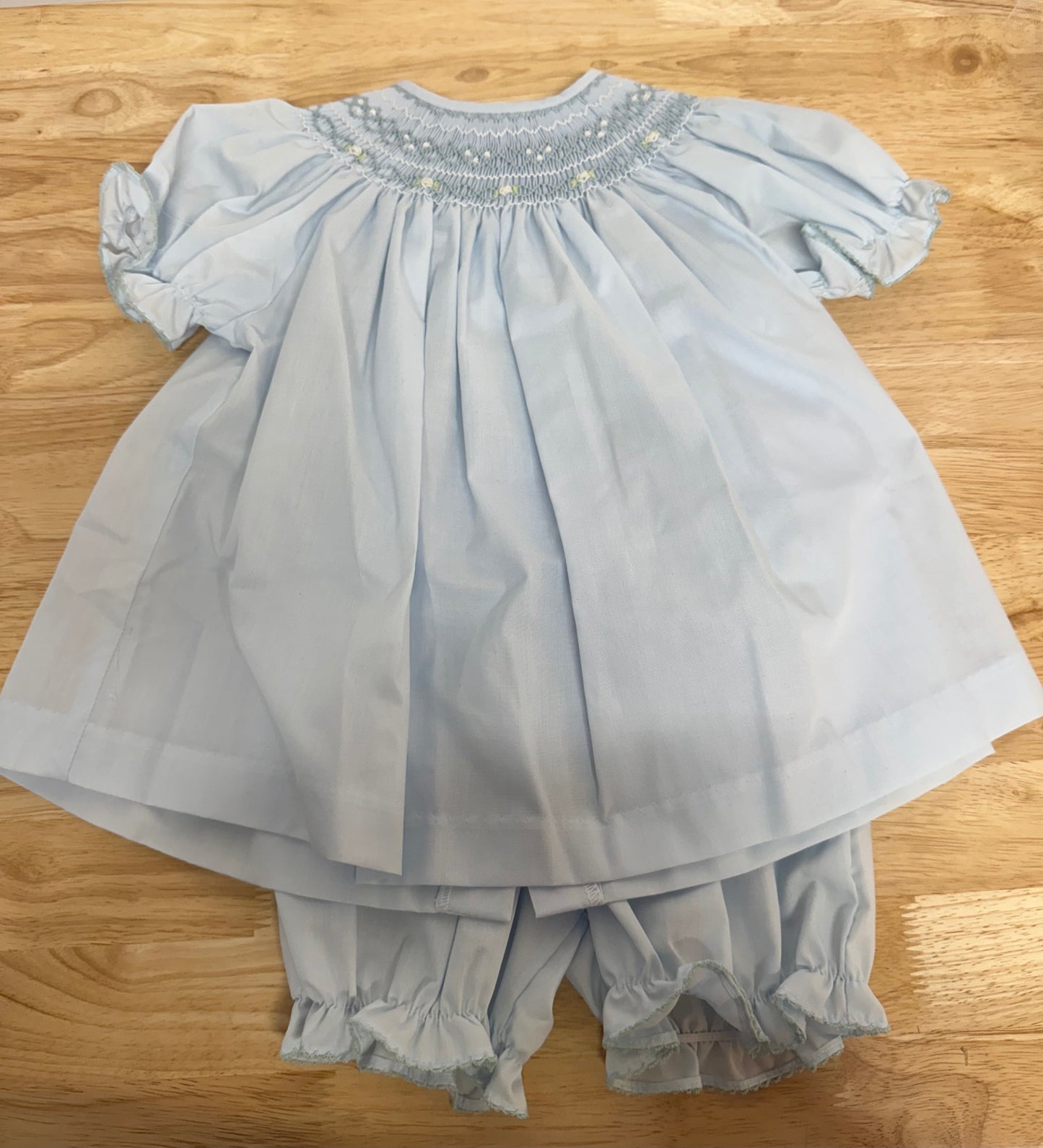 LuLu BeBe Blue Bishop Bloomer Set