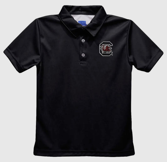 Gamecocks embroidered black polo