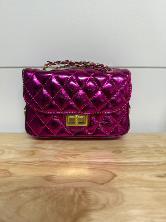 Carrying Kind Esther Purse- Metallic Pink