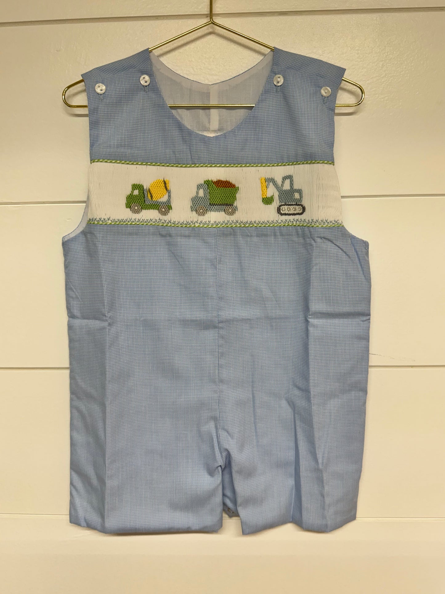 LuLu BeBe Truck Smocked Shortall
