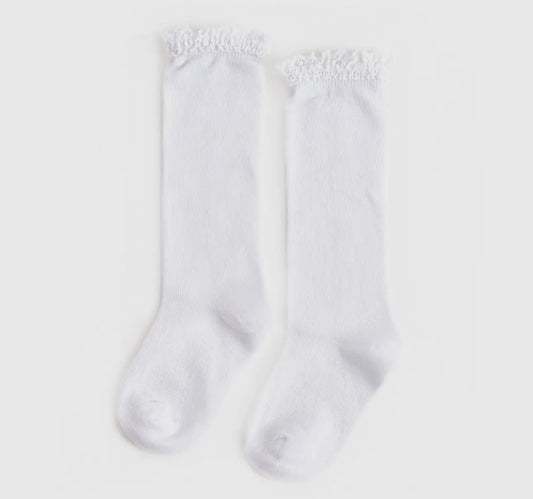 LSC white lace top knee socks