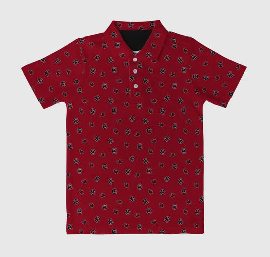 Gamecocks repeat logo polo