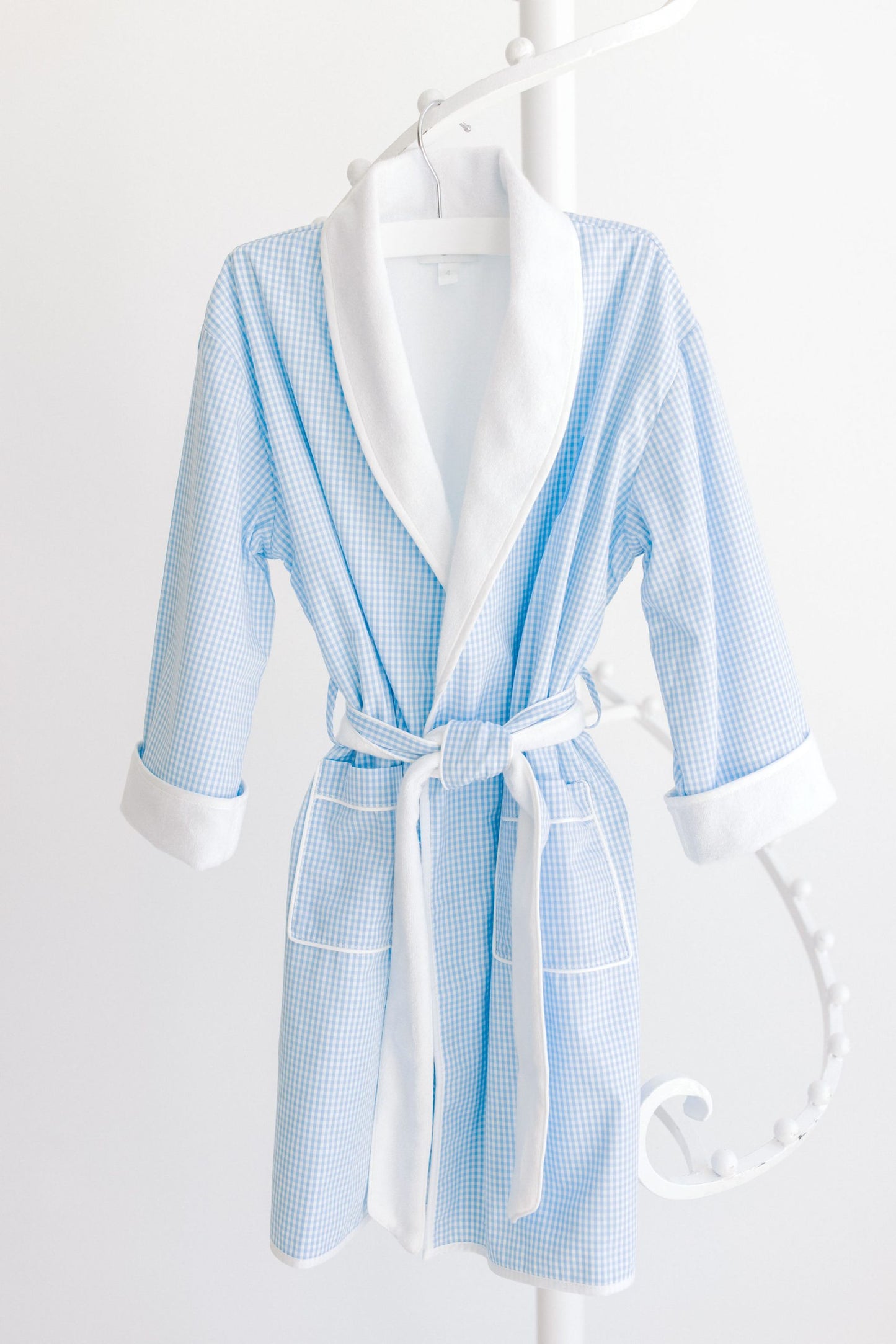Terry Tots Bathrobe- Gingham